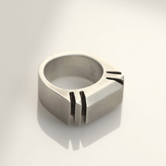 Brushed Signet Ring