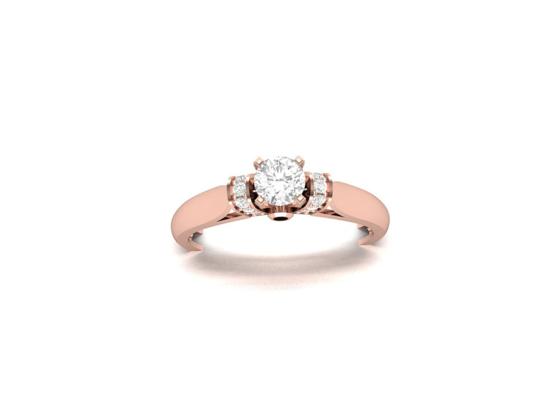 Rose gold solitaire