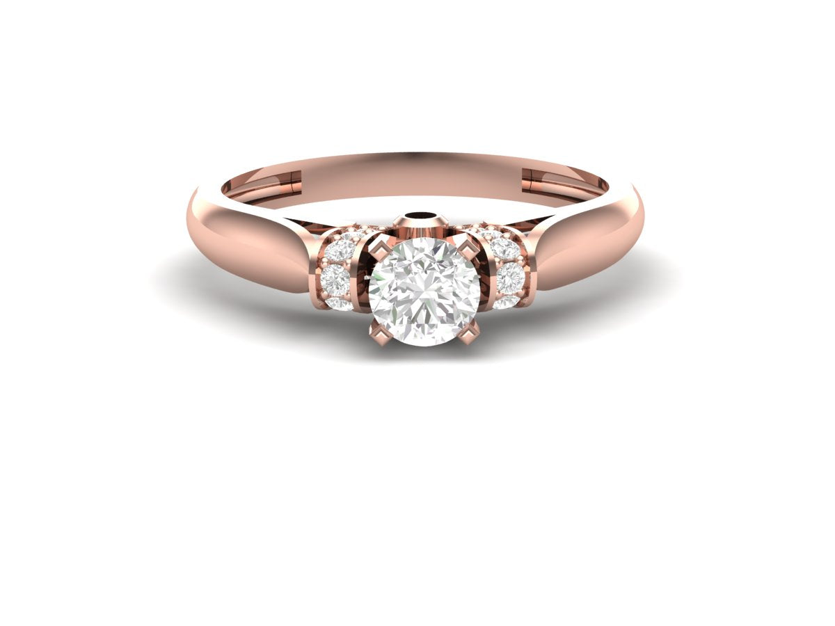 Rose gold solitaire