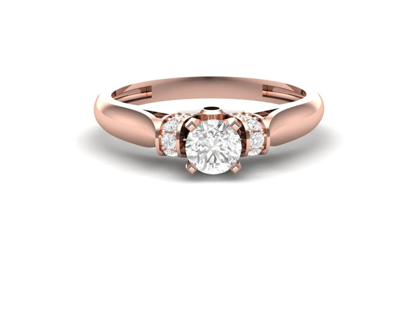 Rose gold solitaire