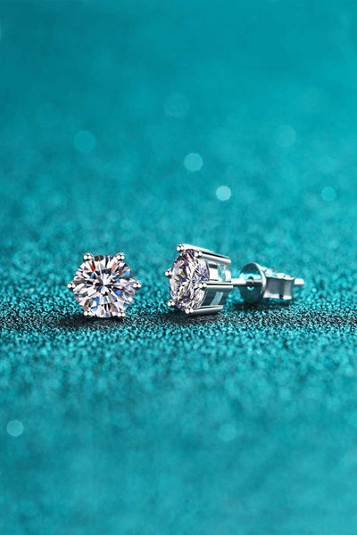 Radiant Crystal Solitaire Studs