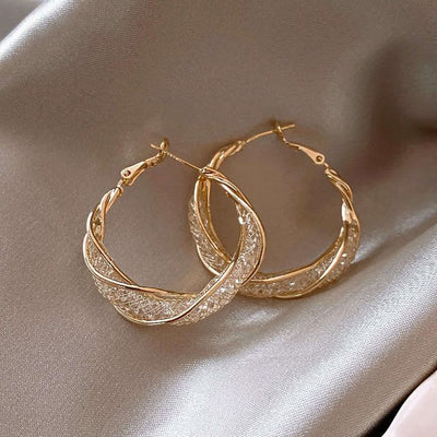Golden Halo Hoop Earrings