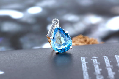Blue Diamond Halo Studs